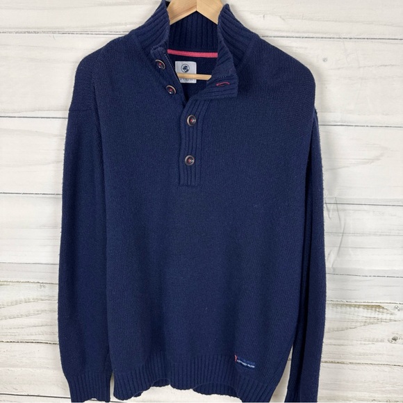Southern Proper Blue Turtleneck Sweater Versatile Knit - Picture 1 of 6